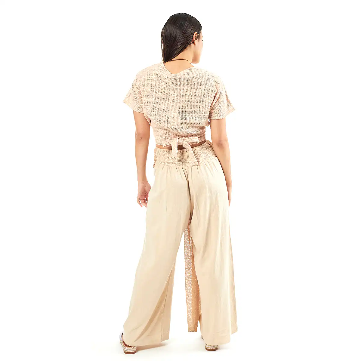 Verde Γυναικείο Παντελόνι 55-0011 Cotton Ινδίας Μπέζ