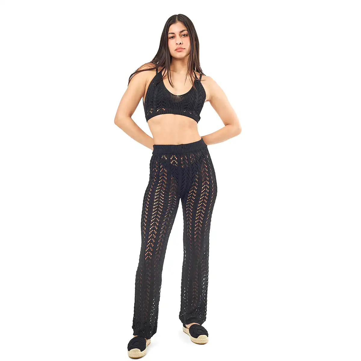 Verde Γυναικείο Σέτ Παντελόνι-Κροπ Τοπ 55-0012 ΠΟΛΥΕΣ Ινδίας Μαύρο Verde Γυναικείο Σέτ Παντελόνι-Κροπ Τοπ 55-0012 ΠΟΛΥΕΣ Ινδίας Μαύρο