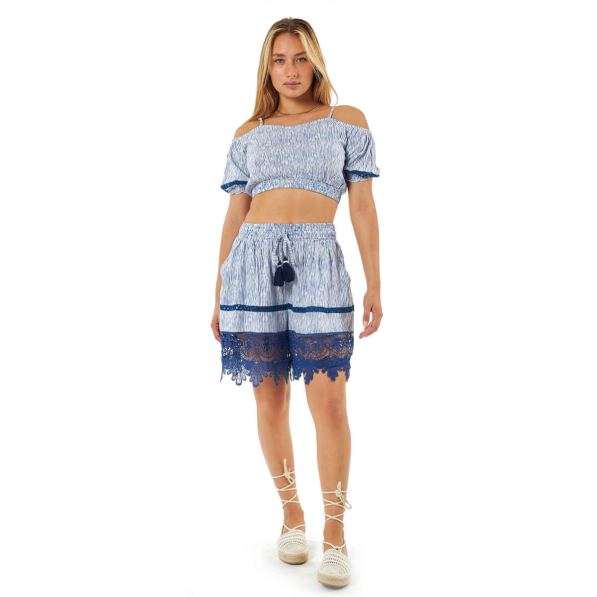 Verde Γυναικείο ΣΕΤ Παντελόνι-Κροπ Τοπ 55-0013 Βισκόζη Πολύχρωμο