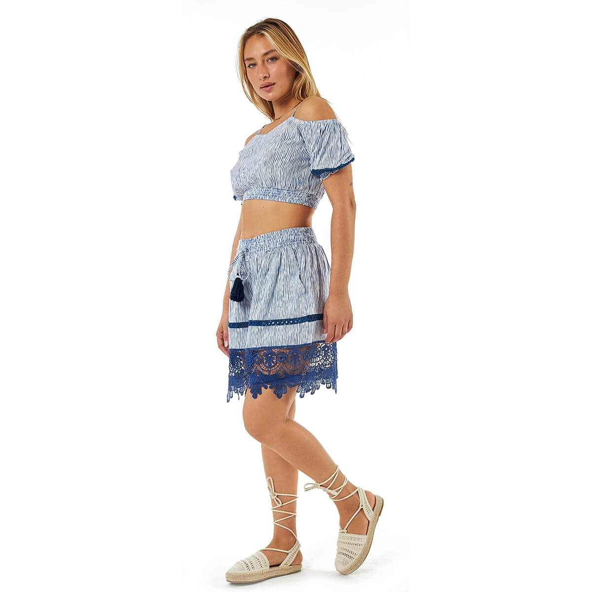 Verde Γυναικείο ΣΕΤ Παντελόνι-Κροπ Τοπ 55-0013 Βισκόζη Πολύχρωμο