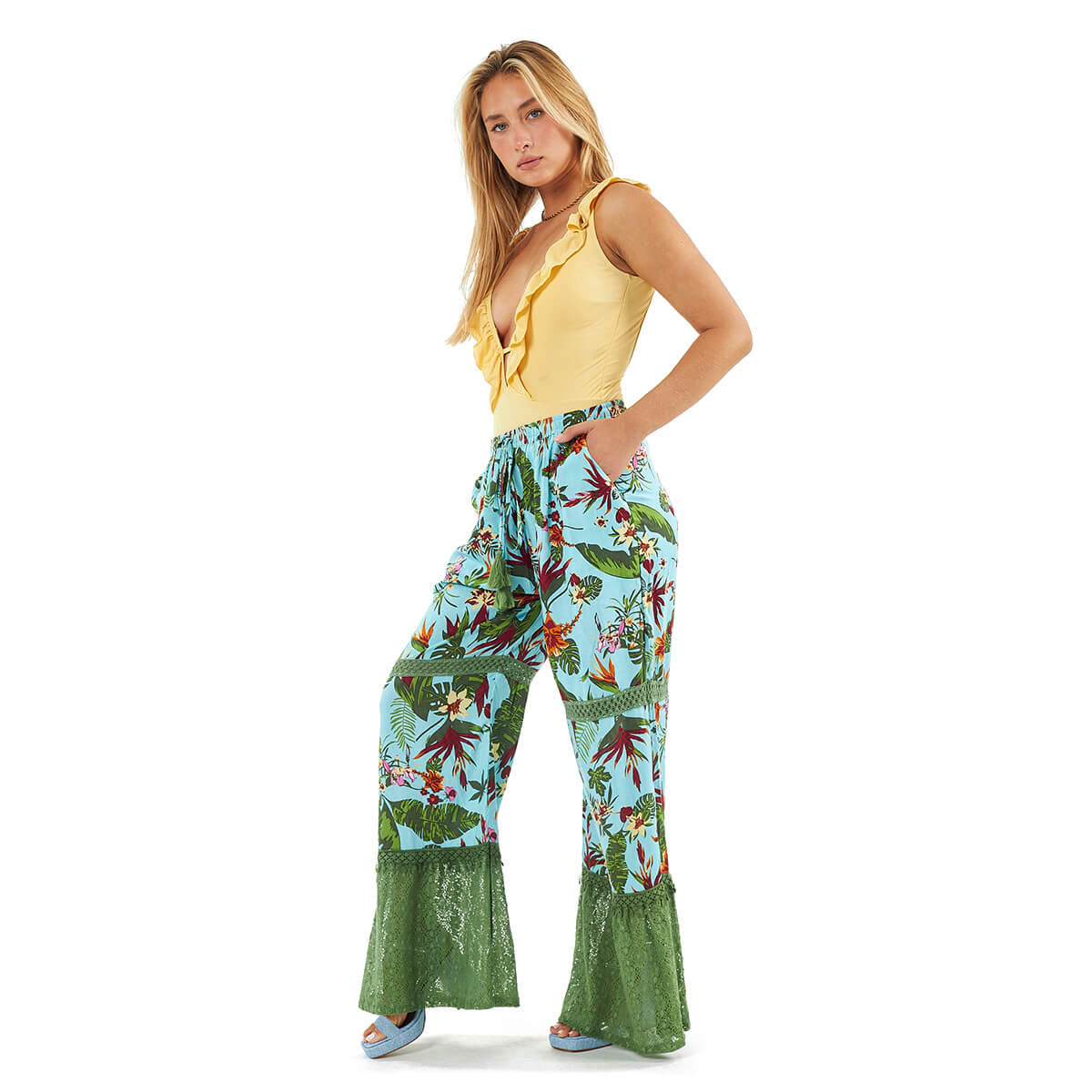 Verde Γυναικείο Παντελόνι 55-0014-Πολύχρωμο-