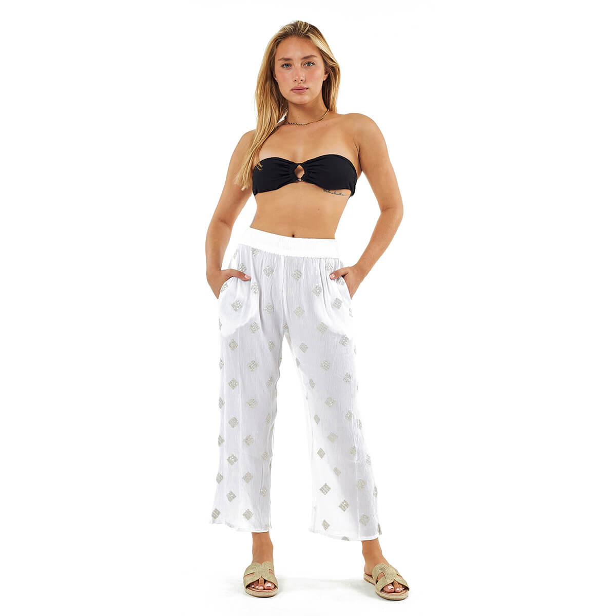 Verde Γυναικείο Παντελόνι 55-0018 Μπλε