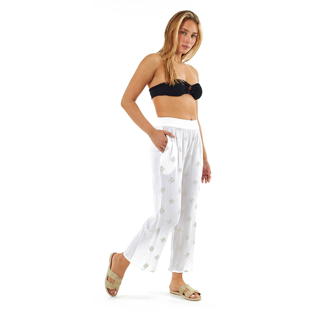 Verde Γυναικείο Παντελόνι 55-0018 Μπλε