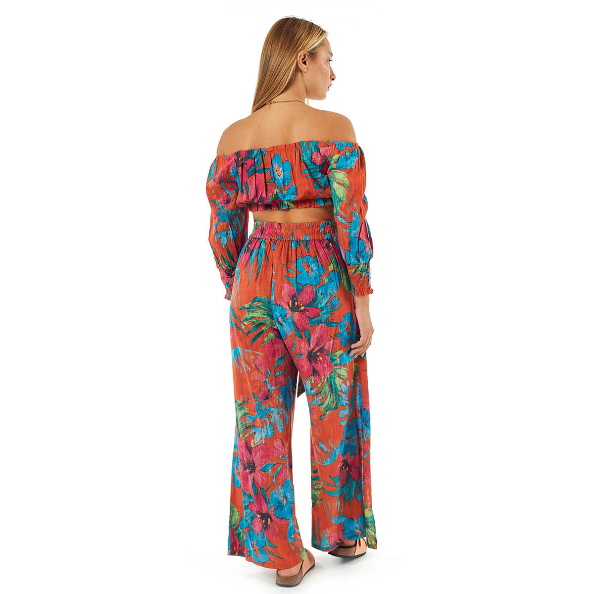 Verde Γυναικείο Κροπ-Τοπ 63-0008 Βαμβακερό Πορτοκαλί