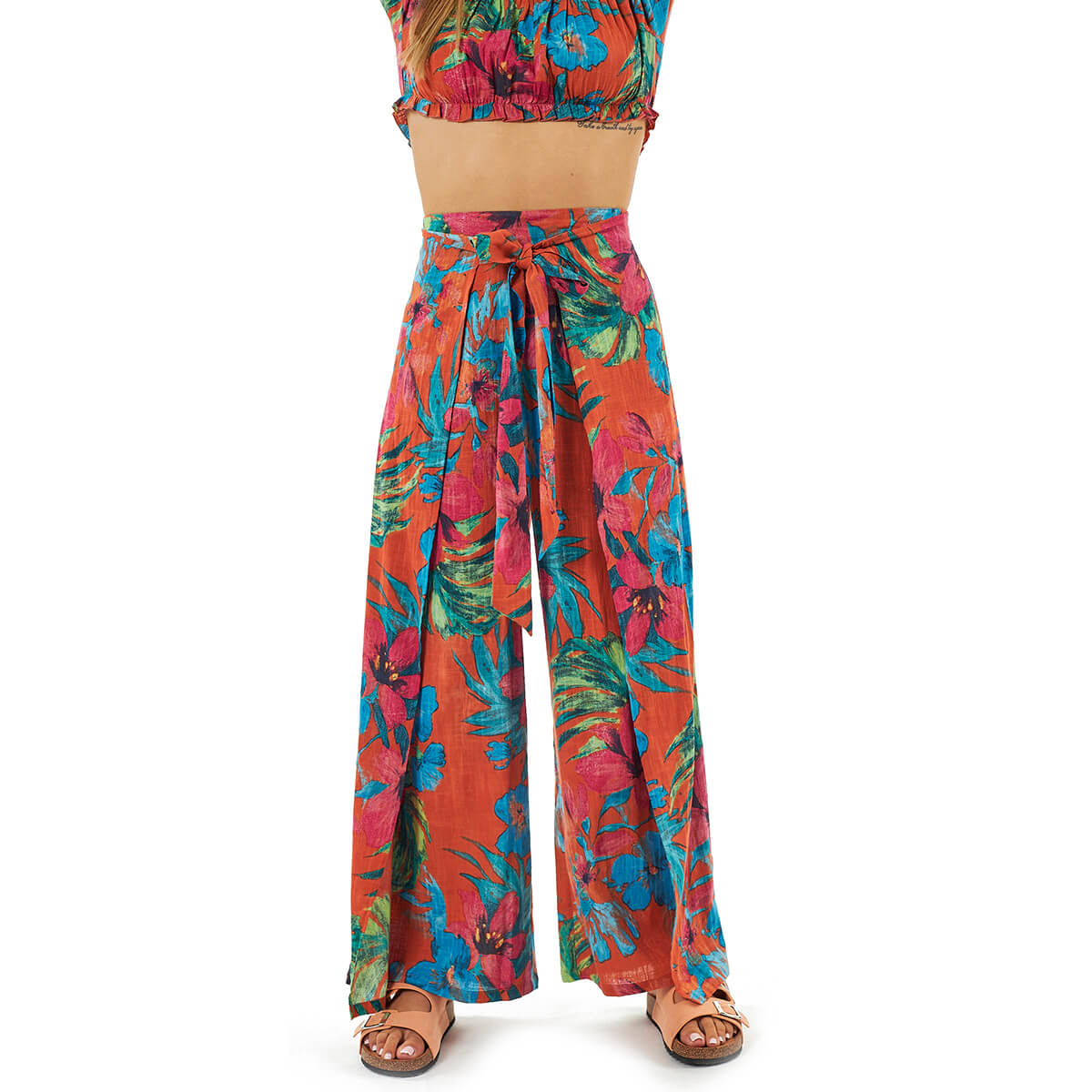 Verde Γυναικείο Παντελόνι 55-0020-Πορτοκαλί