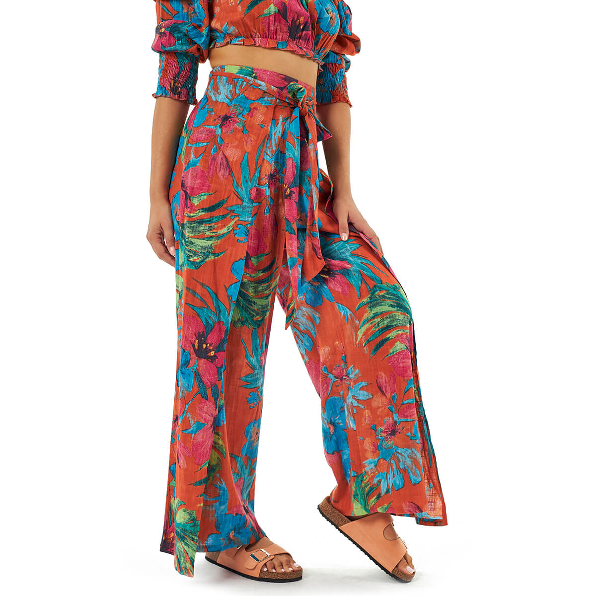 Verde Γυναικείο Παντελόνι 55-0020-Πορτοκαλί