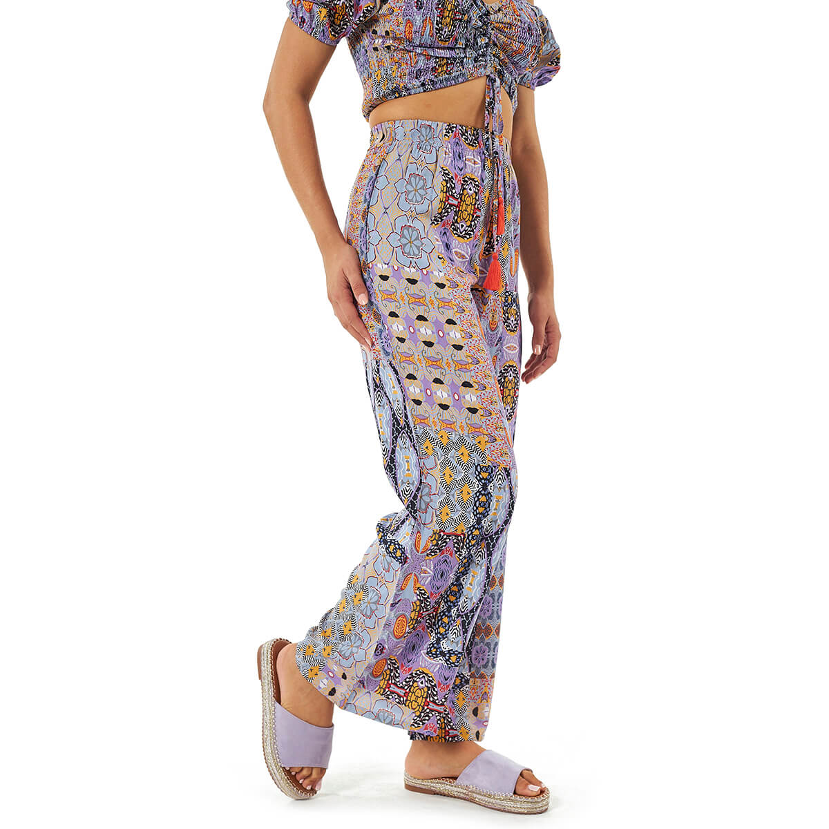 Verde Γυναικείο Παντελόνι55-0021-Μωβ Verde Γυναικείο Παντελόνι55-0021-Μωβ