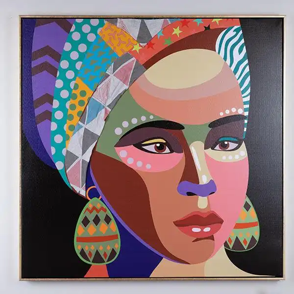 ΠΙΝΑΚΑΣ ΚΑΜΒΑΣ ΓΥΝΑΙΚΑ ΠΟΛΥΧΡΩΜΗ 82×4.5x82cm ΠΙΝΑΚΑΣ ΚΑΜΒΑΣ ΓΥΝΑΙΚΑ ΠΟΛΥΧΡΩΜΗ 82×4.5x82cm