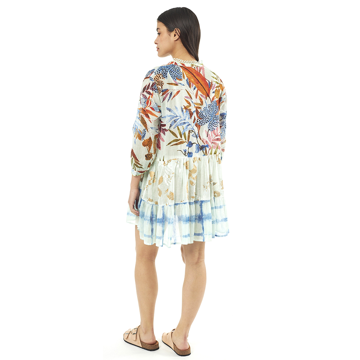 Verde Γυναικεία Τουνίκ 56-0054 Cotton Ινδίας Πολύχρωμο