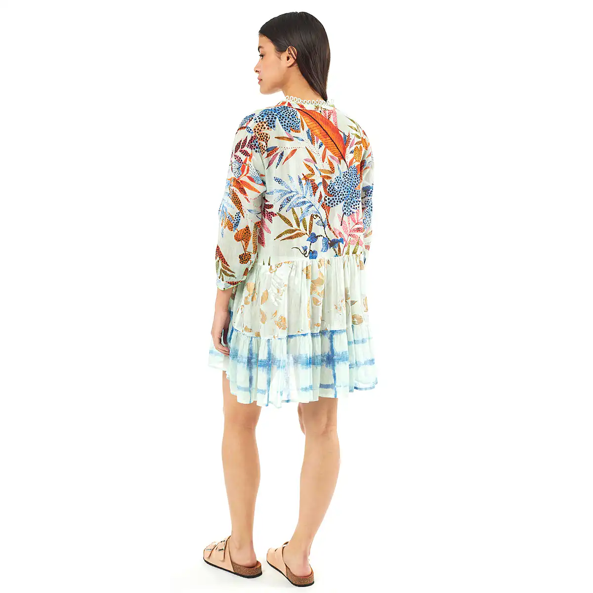 Verde Γυναικεία Τουνίκ 56-0054 Cotton Ινδίας Πολύχρωμο