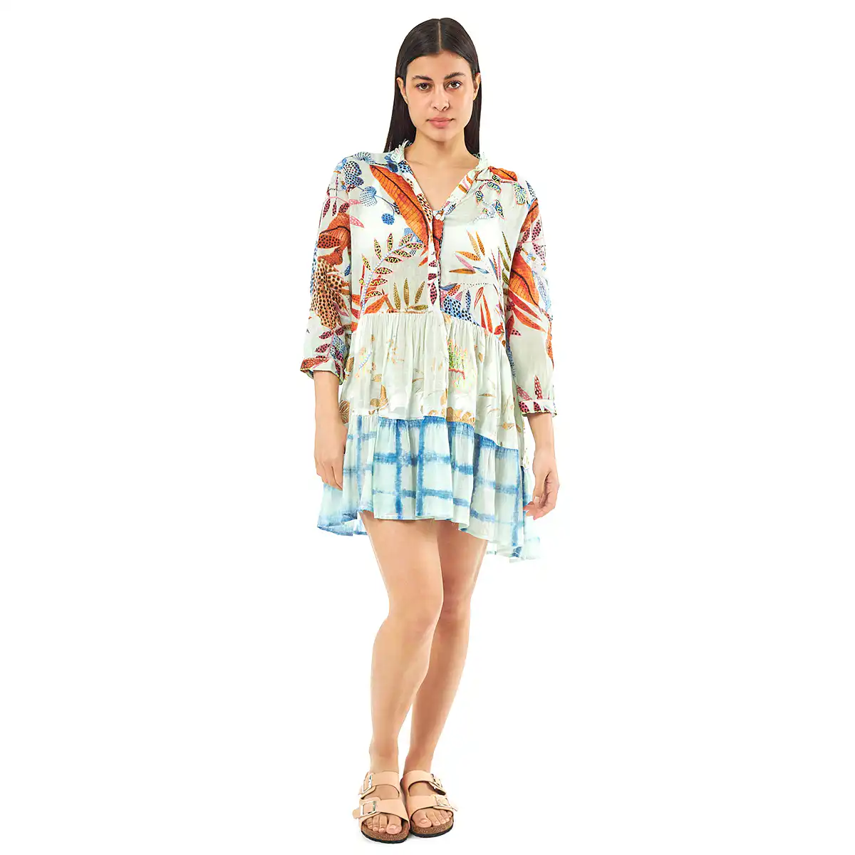 Verde Γυναικεία Τουνίκ 56-0054 Cotton Ινδίας Πολύχρωμο Verde Γυναικεία Τουνίκ 56-0054 Cotton Ινδίας Πολύχρωμο