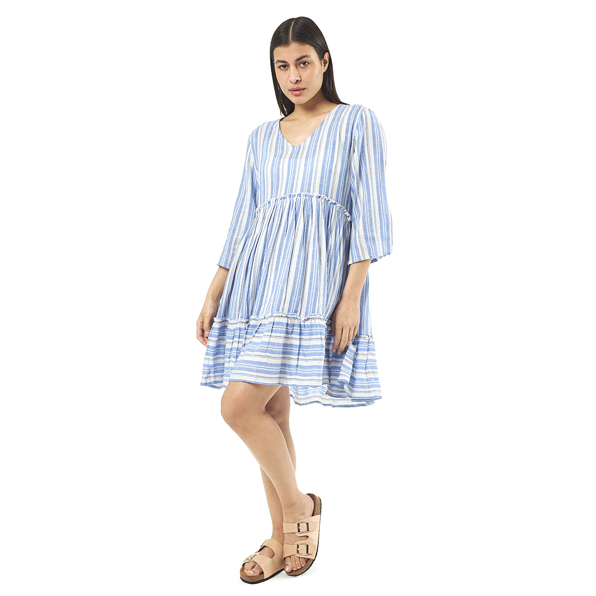 Verde Γυναικεία Τουνίκ 56-0055 Cotton Ινδίας Πολύχρωμο