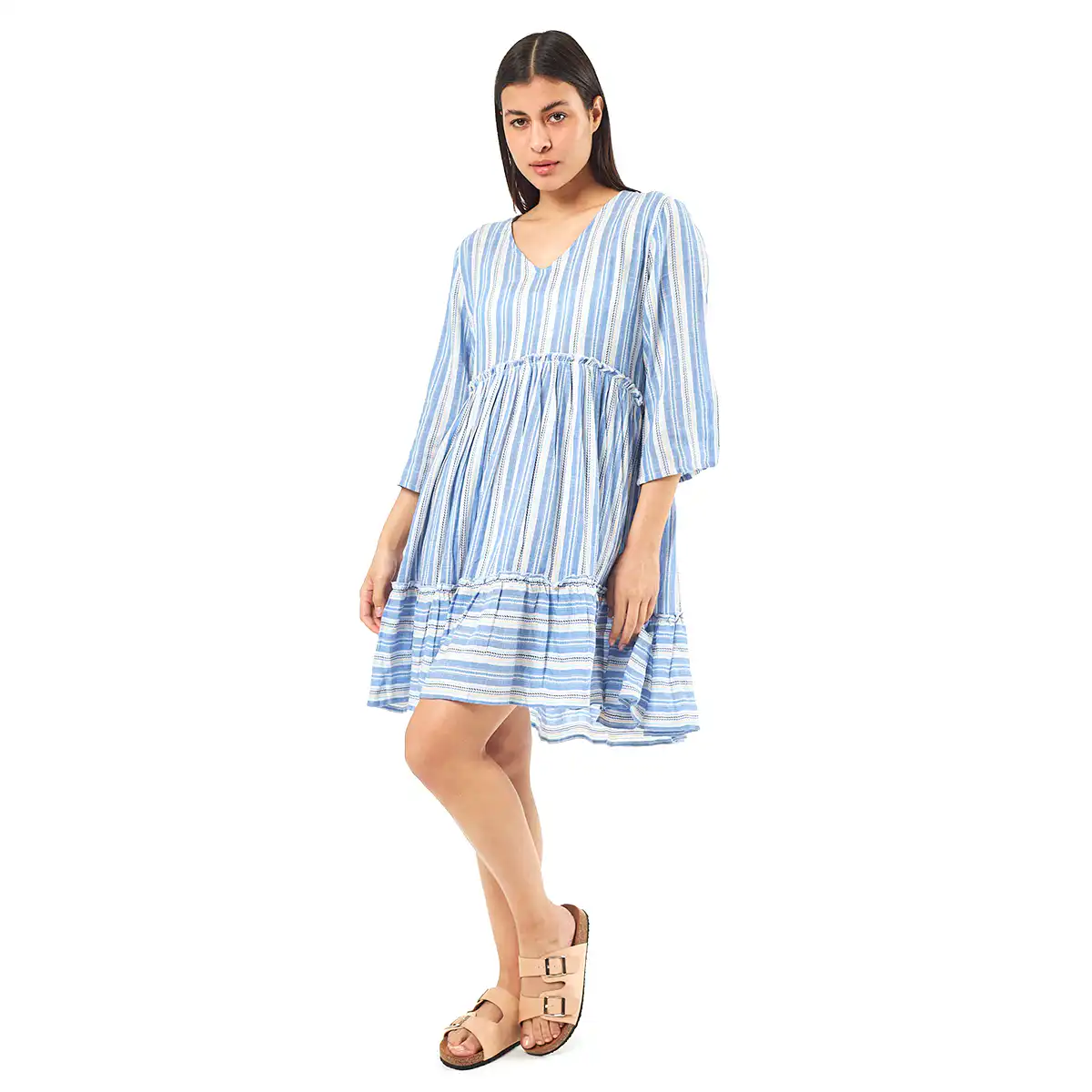 Verde Γυναικεία Τουνίκ 56-0055 Cotton Ινδίας Πολύχρωμο