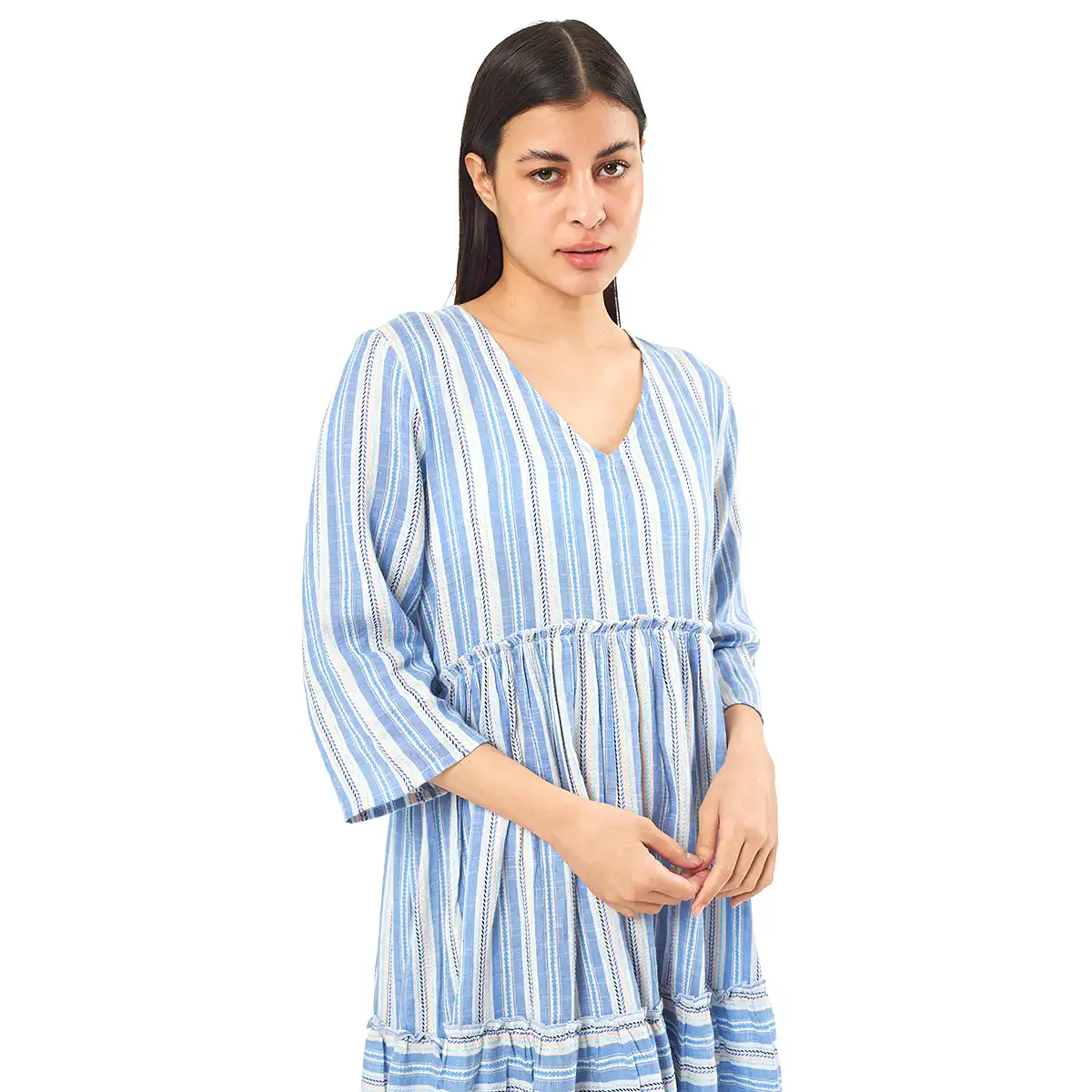 Verde Γυναικεία Τουνίκ 56-0055 Cotton Ινδίας Πολύχρωμο