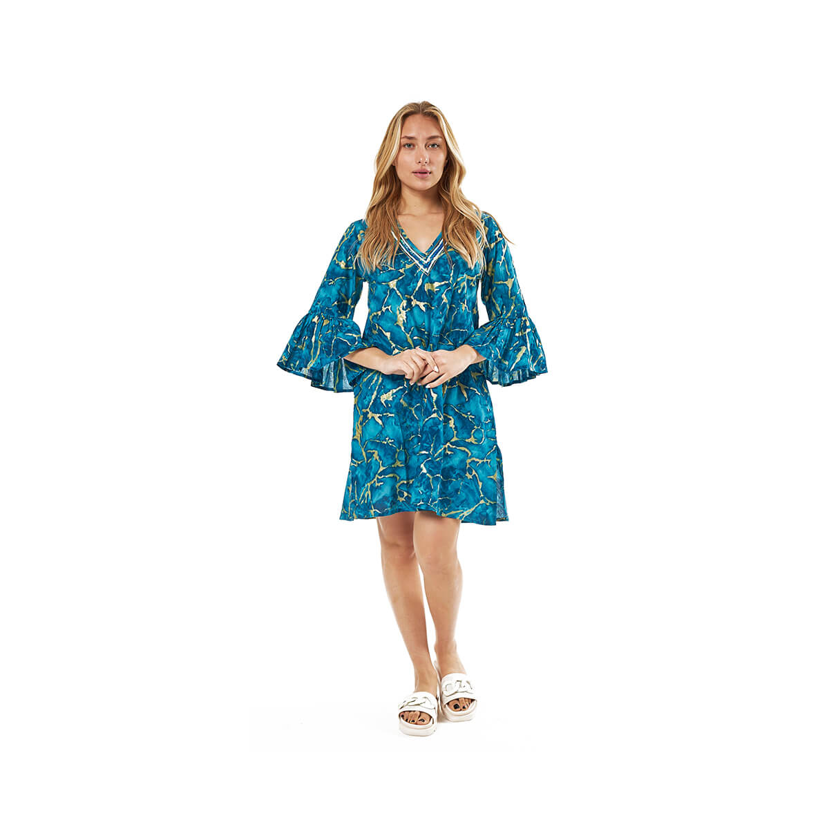 Verde Γυναικείες Τουνίκ 56-0065 Βαμβακερή Μπλε