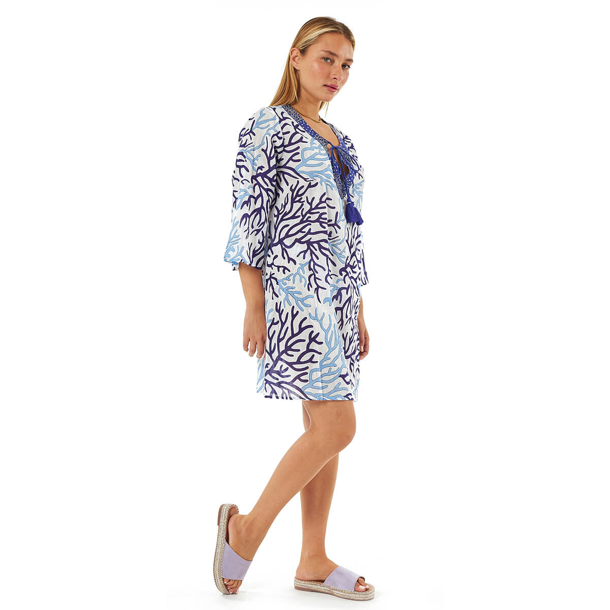 Verde Γυναικείες Τουνίκ 56-0070 Βαμβακερή Μπλε Verde Γυναικείες Τουνίκ 56-0070 Βαμβακερή Μπλε