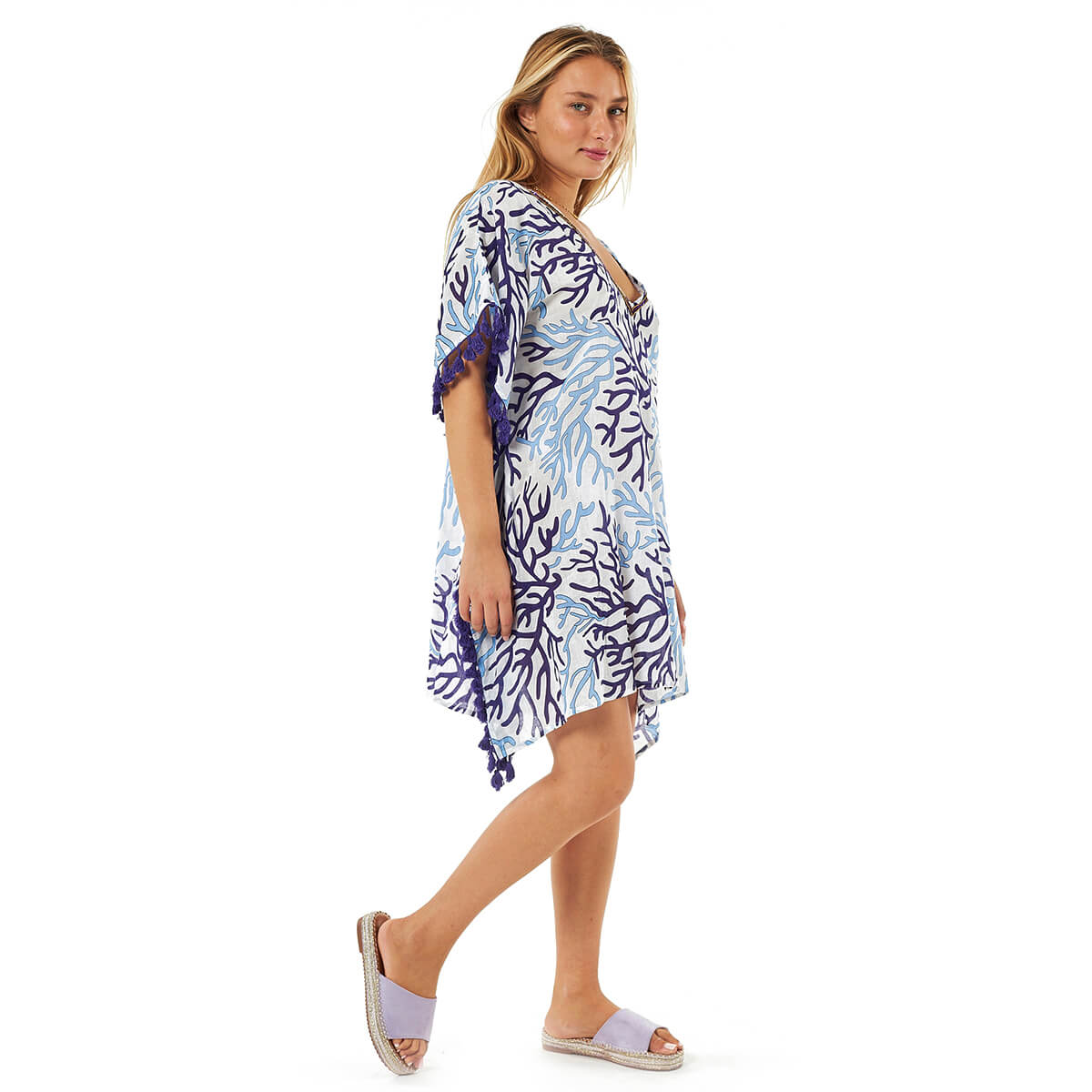 Verde Γυναικείες Τουνίκ 56-0071 Βαμβακερή Μπλε