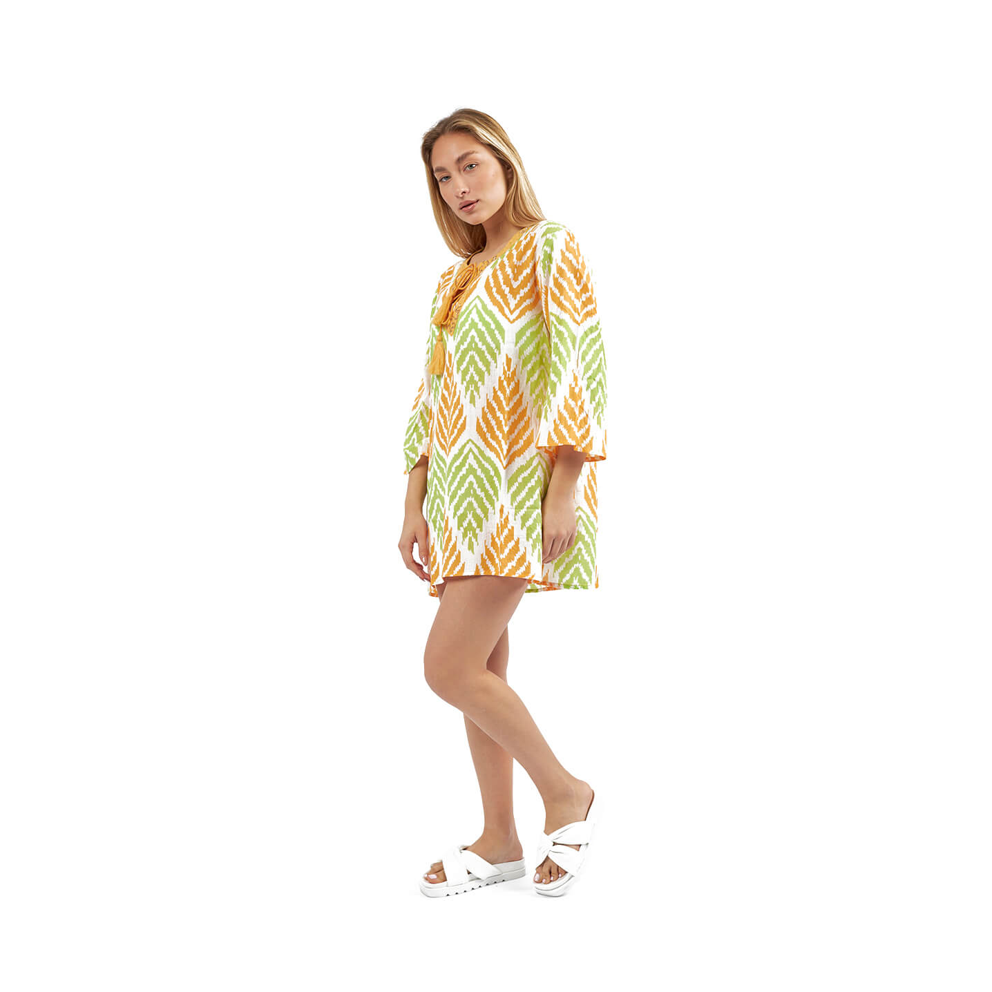 Verde Γυναικείες Τουνίκ 56-0073 Βαμβακερή Λάιμ