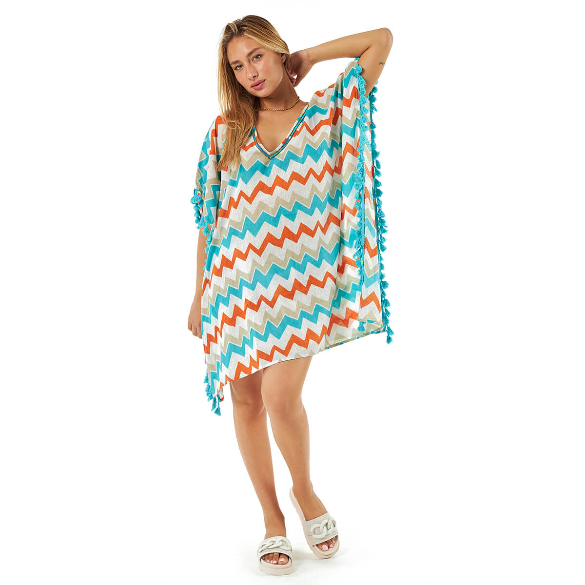 Verde Γυναικείες Τουνίκ 56-0078 Βαμβακερή Τιρκουάζ