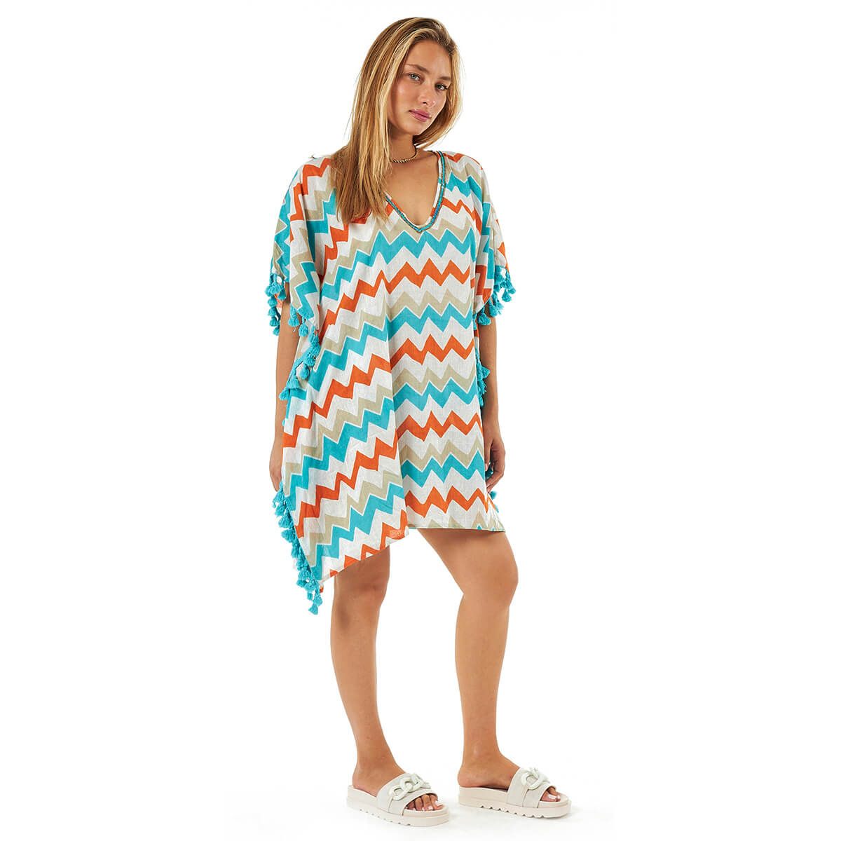 Verde Γυναικείες Τουνίκ 56-0078 Βαμβακερή Τιρκουάζ