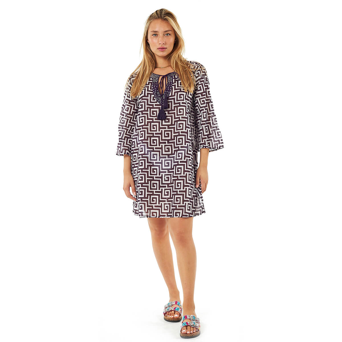 Verde Γυναικείες Τουνίκ 56-0080 Βαμβακερή Μωβ Verde Γυναικείες Τουνίκ 56-0080 Βαμβακερή Μωβ