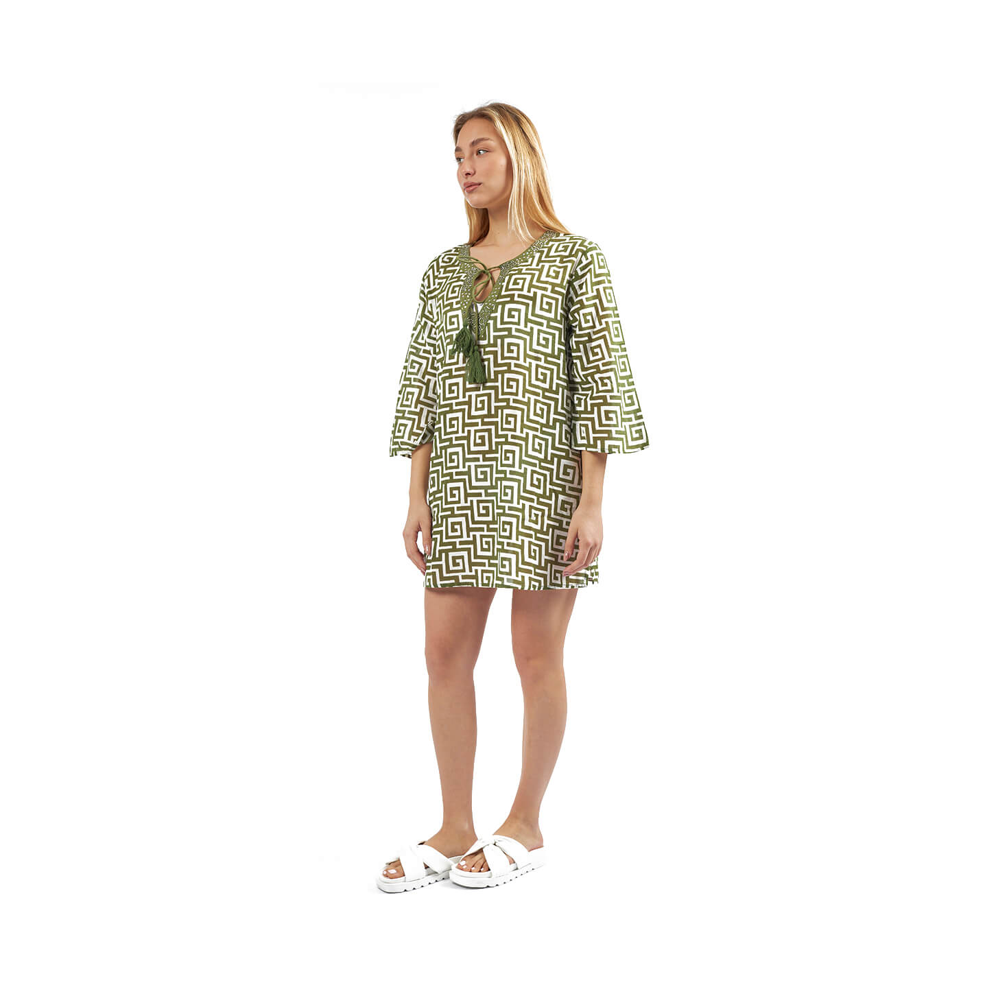 Verde Γυναικείες Τουνίκ 56-0080 Βαμβακερή Χακί