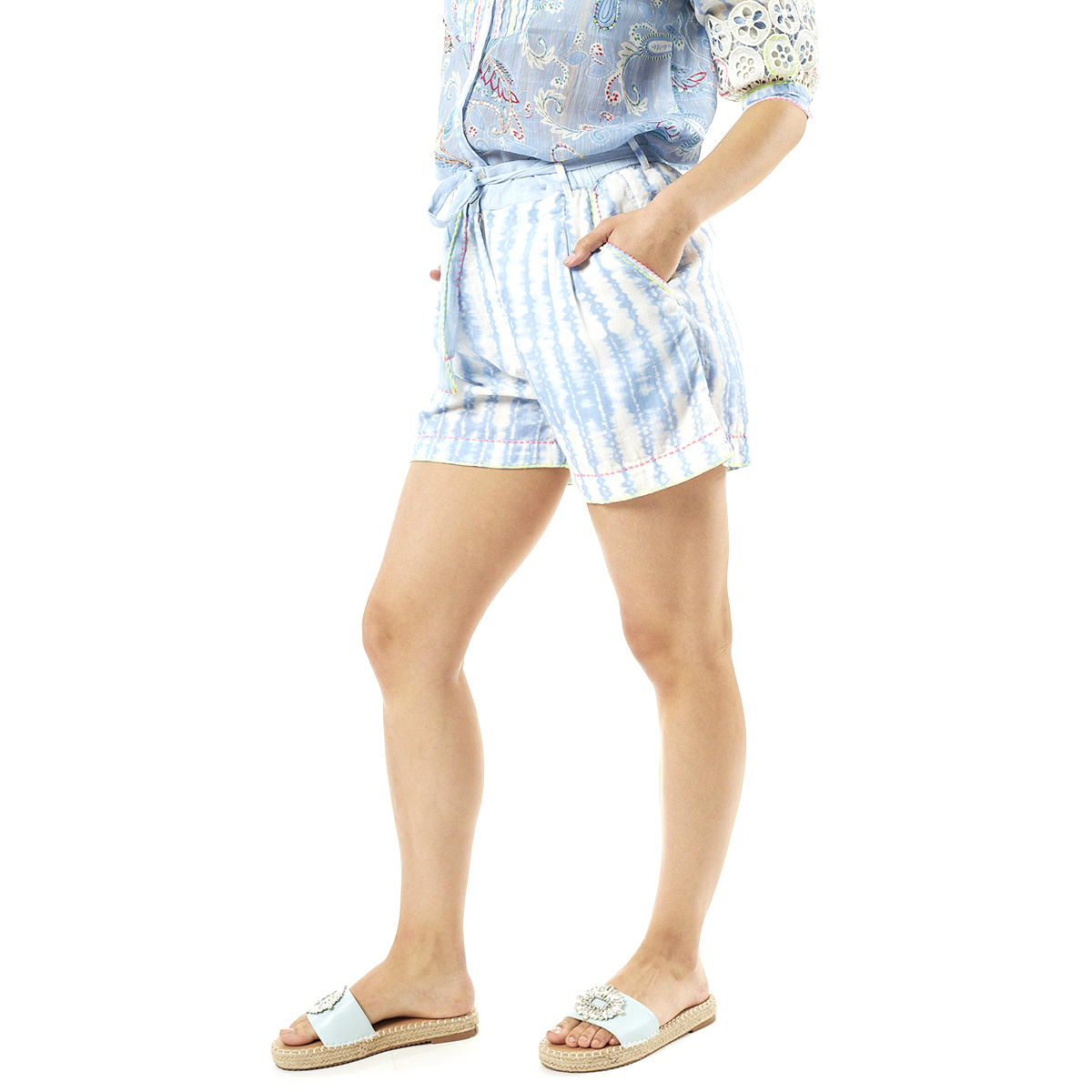 Verde Γυναικείο Σόρτς 57-0004 Cotton Ινδίας Πολύχρωμο