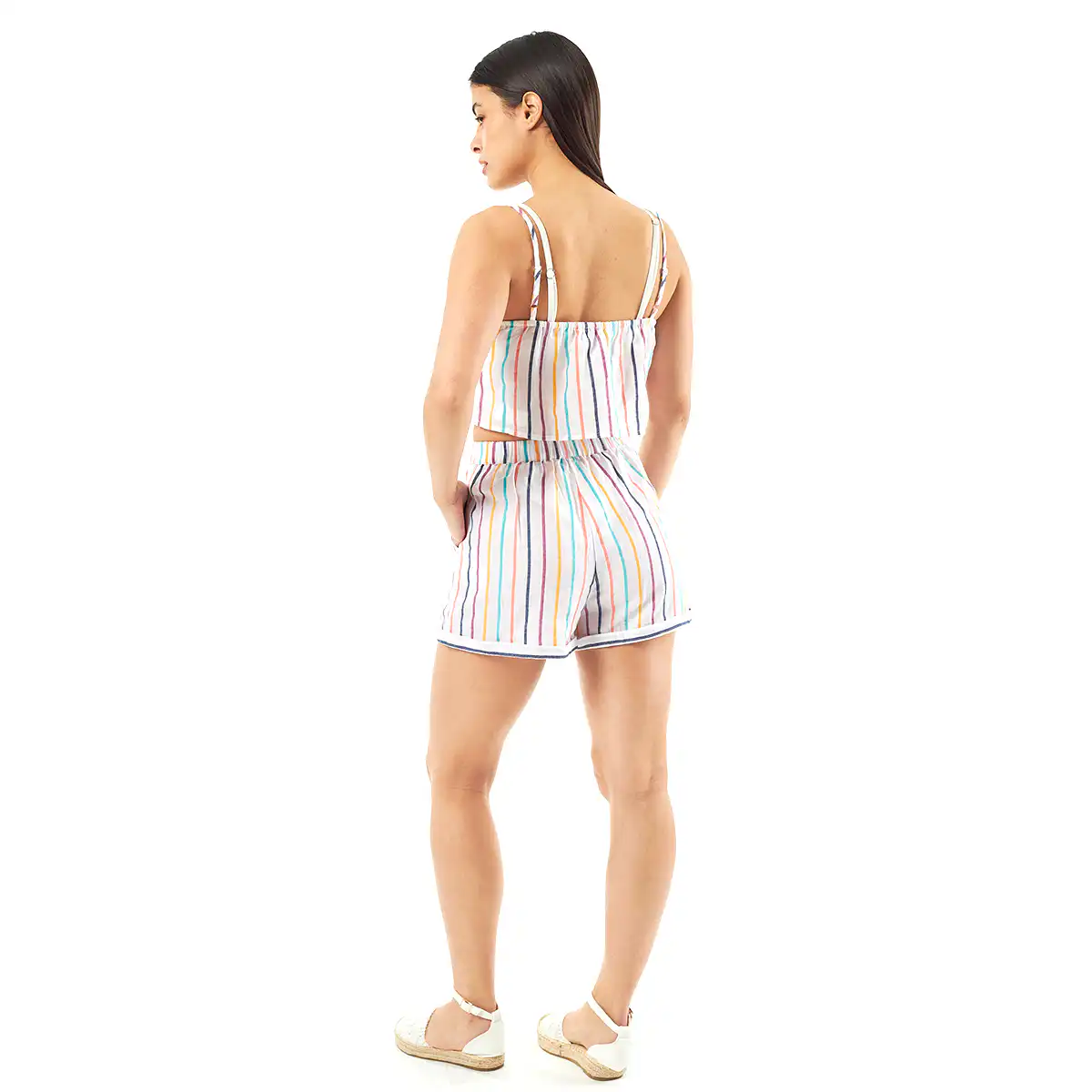 Σέτ Verde Γυναικείο Σόρτς-Κροπ Τοπ 57-0005 Viscoce Ινδίας Πολύχρωμο