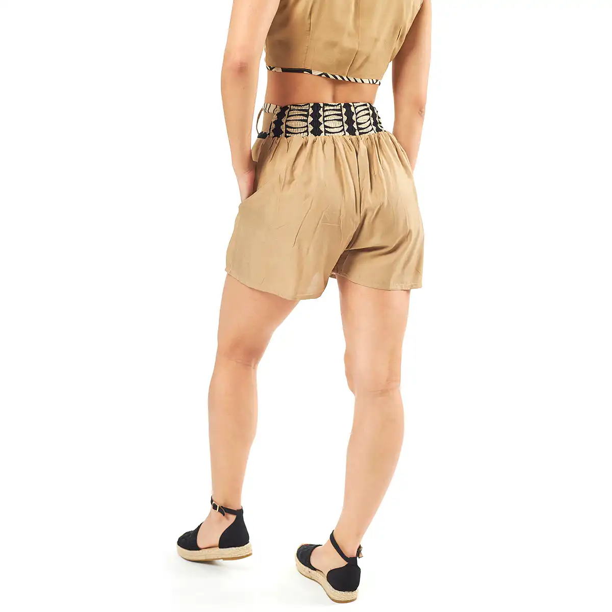 Verde Γυναικείο Σόρτς 57-0006 Ρεγιόν Ινδίας Μπέζ