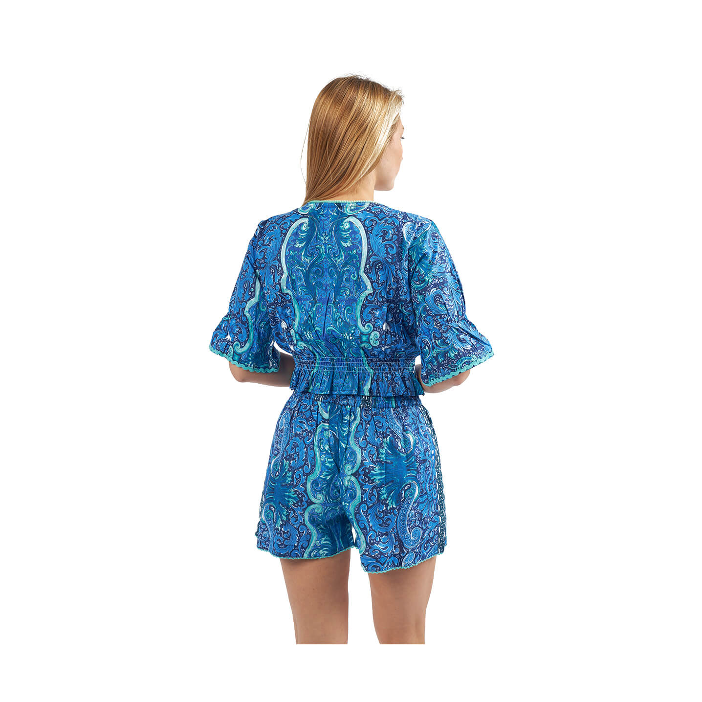 Verde Γυναικεία Σορτς 57-9 Βαμβακερό Μπλε