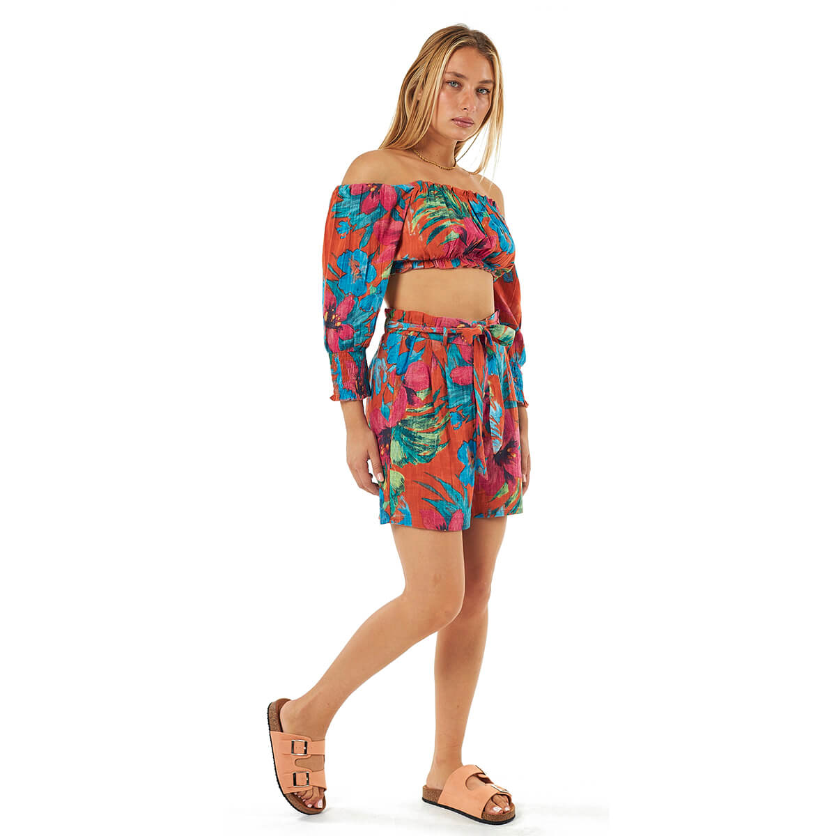 Verde Γυναικεία Σορτς 57-0011 Βαμβακερό Πορτοκαλί