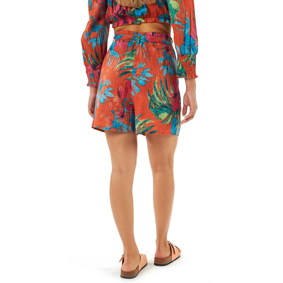 Verde Γυναικεία Σορτς 57-0011 Βαμβακερό Πορτοκαλί