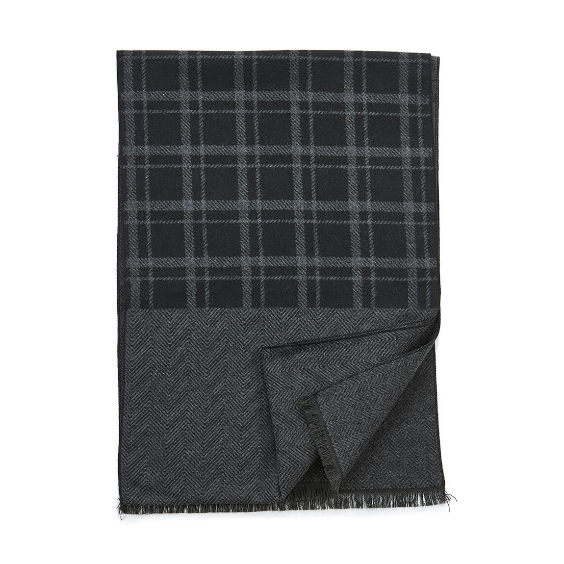 VERDE ΑΝΔΡΙΚΟ ΚΑΣΚΟΛ ΒΙΣΚΟΖ  185*33cm 59-0027 ΜΑΥΡΟ