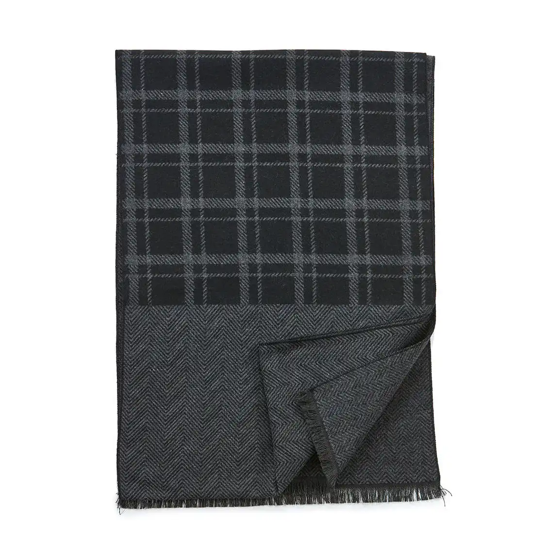 VERDE ΑΝΔΡΙΚΟ ΚΑΣΚΟΛ ΒΙΣΚΟΖ  185*33cm 59-0027 ΜΑΥΡΟ