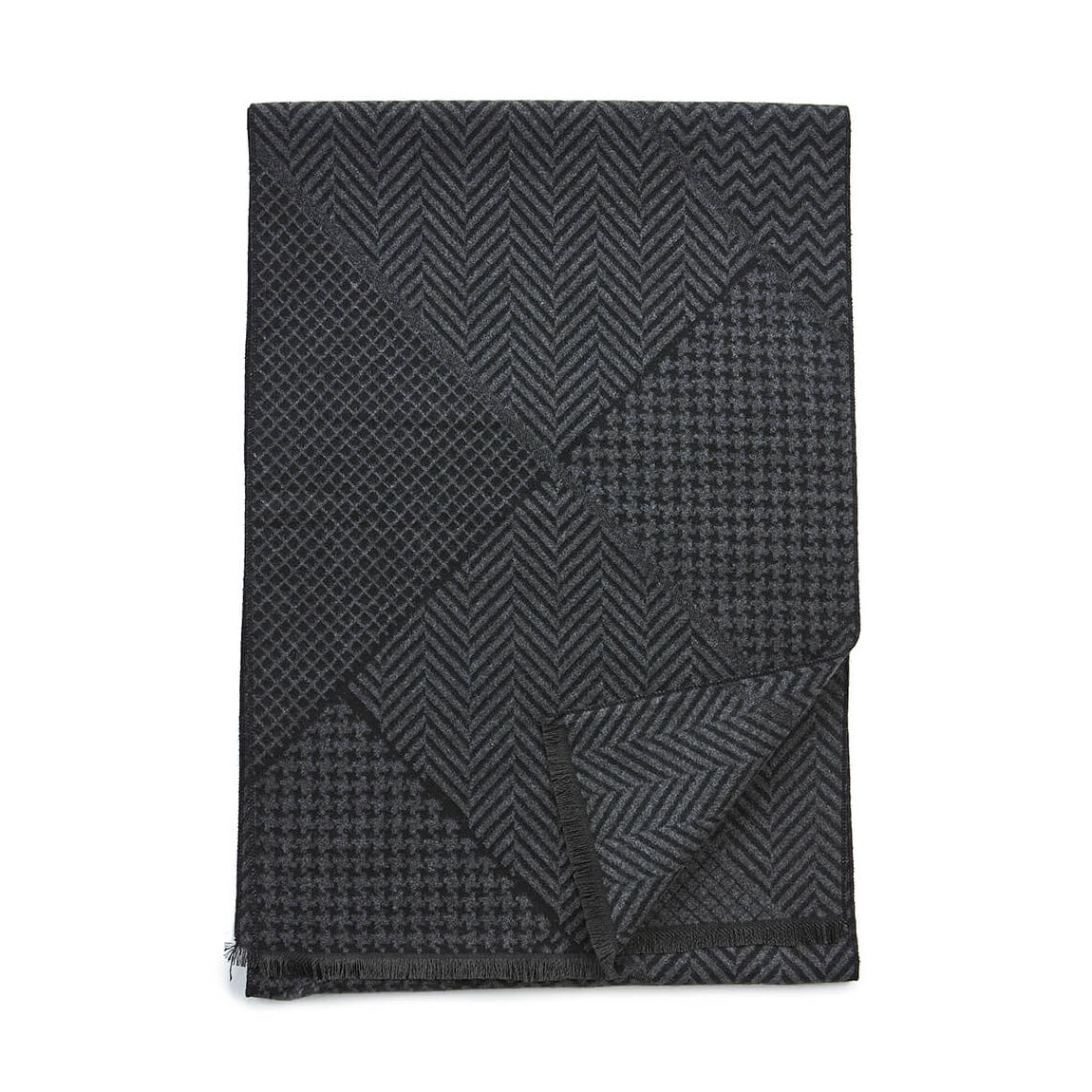 VERDE ΑΝΔΡΙΚΟ ΚΑΣΚΟΛ ΒΙΣΚΟΖ  185*33cm 59-0029 ΜΑΥΡΟ