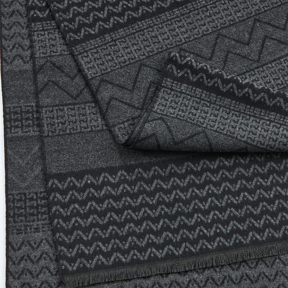 VERDE ΑΝΔΡΙΚΟ ΚΑΣΚΟΛ ΒΙΣΚΟΖ  185*33cm  59-0016 ΜΑΥΡΟ