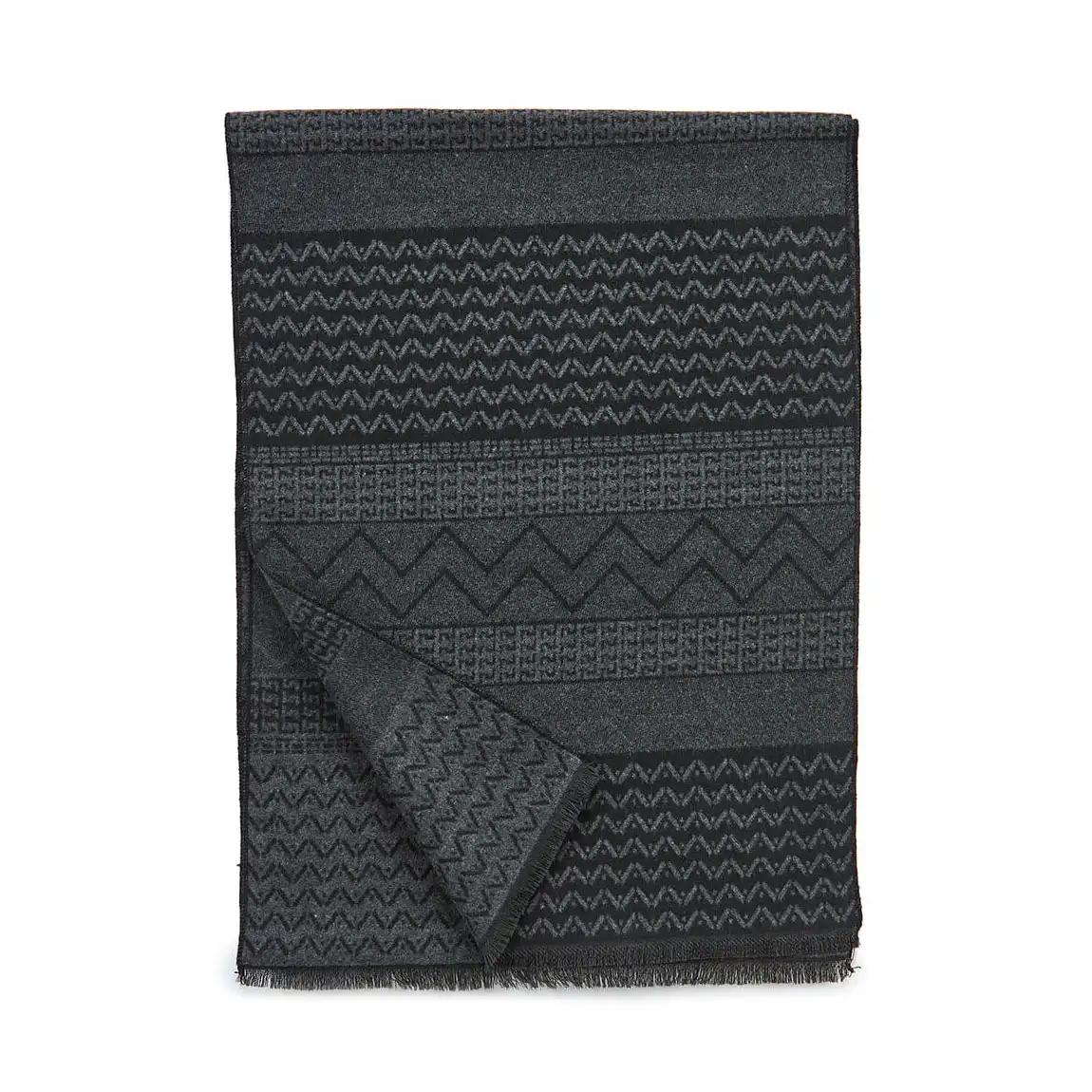 VERDE ΑΝΔΡΙΚΟ ΚΑΣΚΟΛ ΒΙΣΚΟΖ  185*33cm  59-0016 ΜΑΥΡΟ