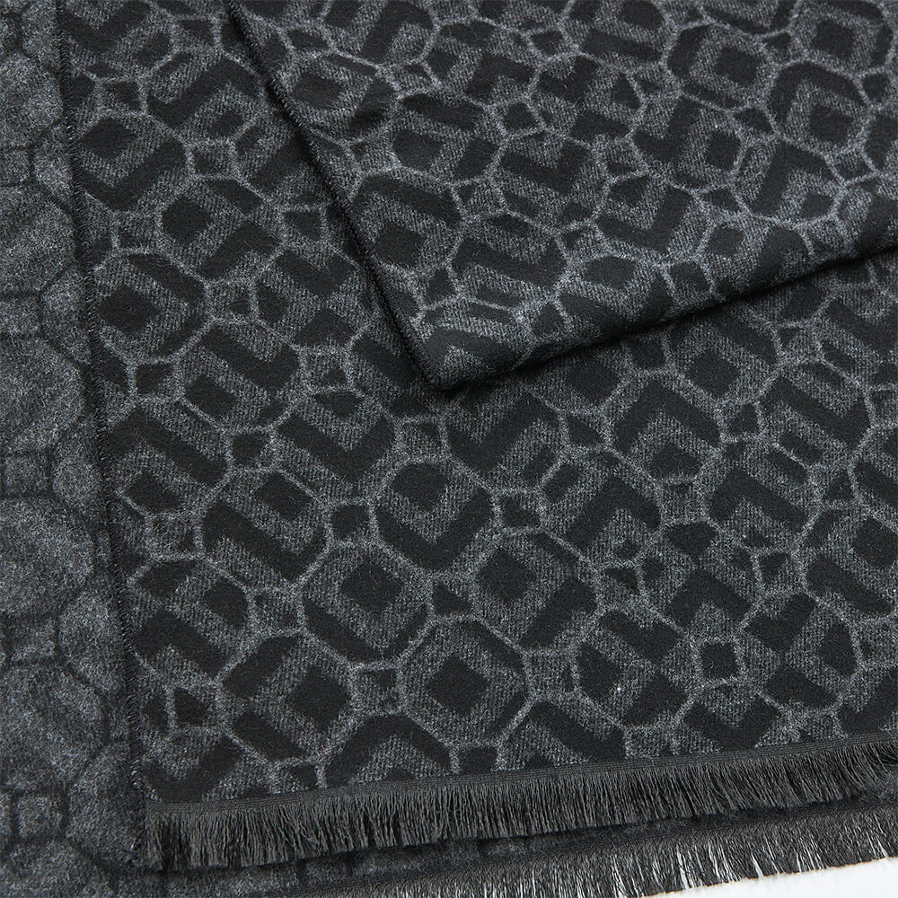 VERDE ΑΝΔΡΙΚΟ ΚΑΣΚΟΛ ΒΙΣΚΟΖ  185*33cm 59-0017 ΜΑΥΡΟ