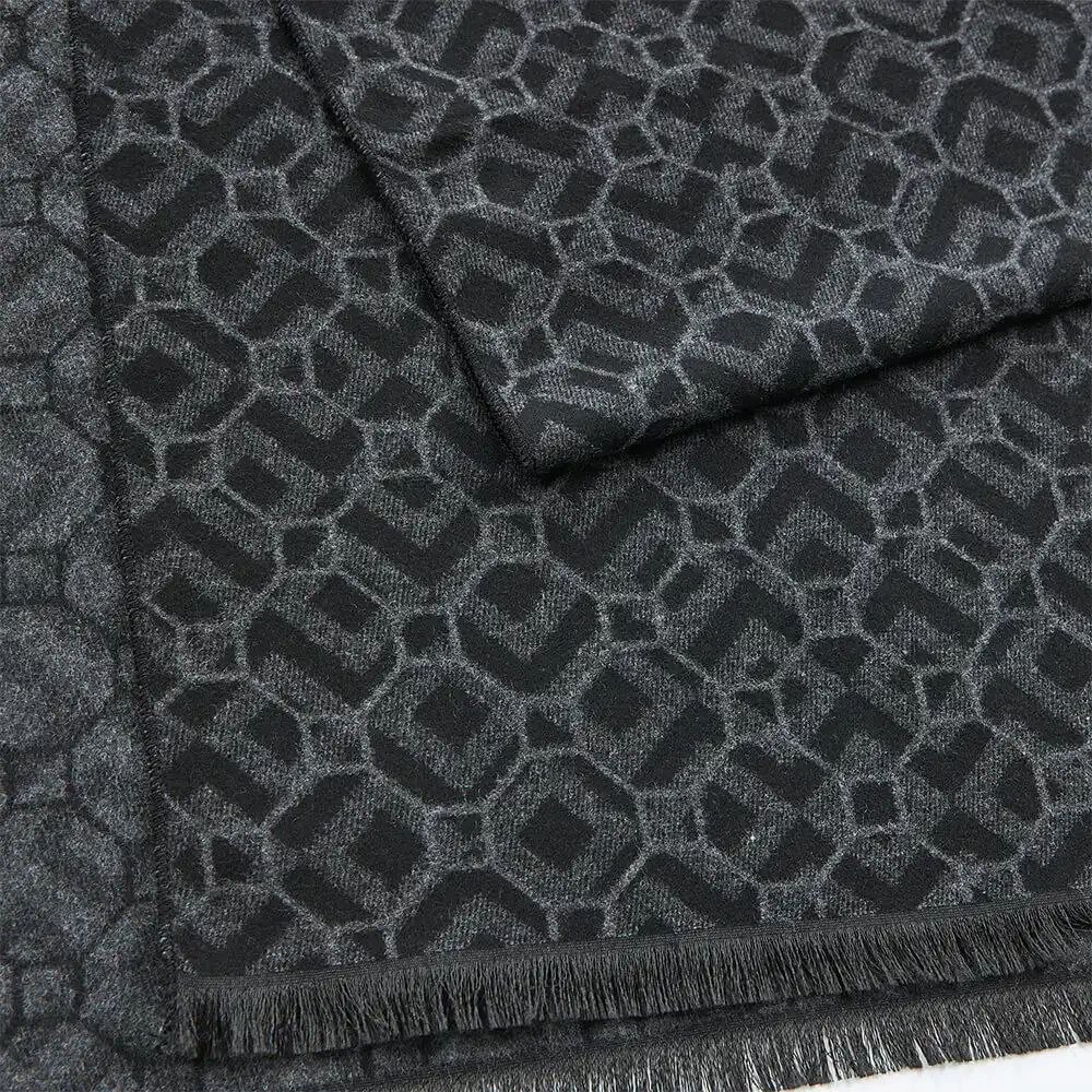 VERDE ΑΝΔΡΙΚΟ ΚΑΣΚΟΛ ΒΙΣΚΟΖ  185*33cm 59-0017 ΜΑΥΡΟ