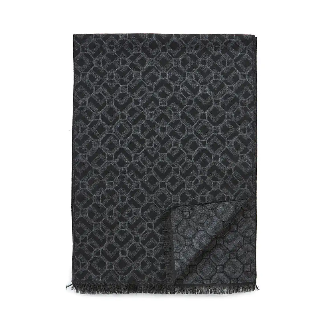 VERDE ΑΝΔΡΙΚΟ ΚΑΣΚΟΛ ΒΙΣΚΟΖ  185*33cm 59-0017 ΜΑΥΡΟ