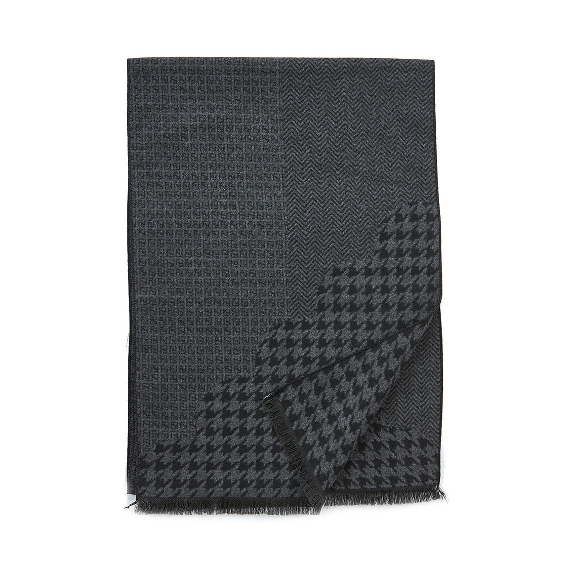 VERDE ΑΝΔΡΙΚΟ ΚΑΣΚΟΛ ΒΙΣΚΟΖ  185*33cm 59-0019 ΜΑΥΡΟ