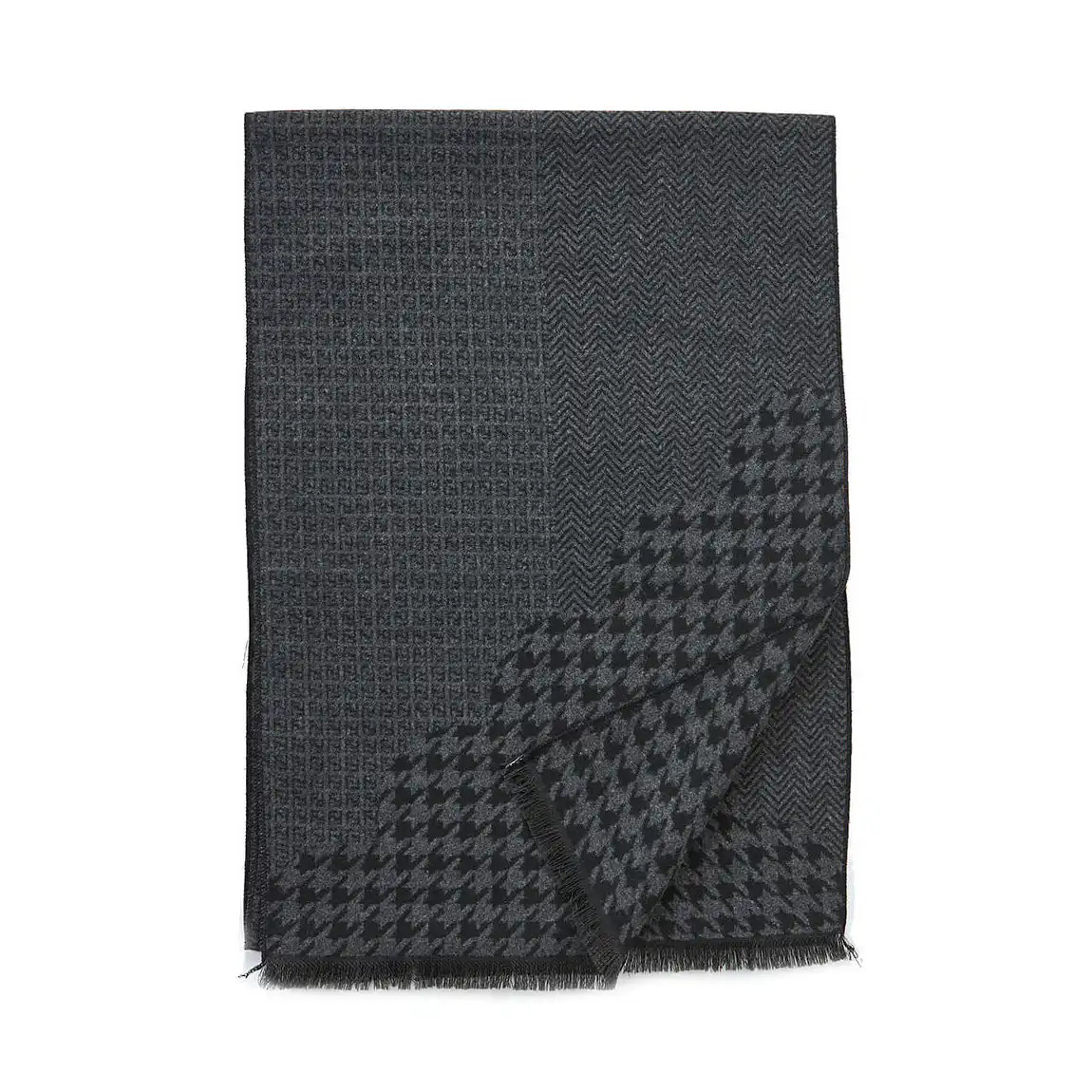 VERDE ΑΝΔΡΙΚΟ ΚΑΣΚΟΛ ΒΙΣΚΟΖ  185*33cm 59-0019 ΜΑΥΡΟ