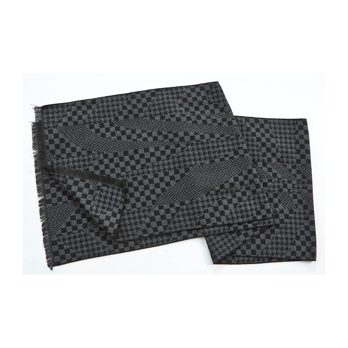 VERDE ΑΝΔΡΙΚΟ ΚΑΣΚΟΛ ΒΙΣΚΟΖ  185*33cm 59-0020 ΜΑΥΡΟ