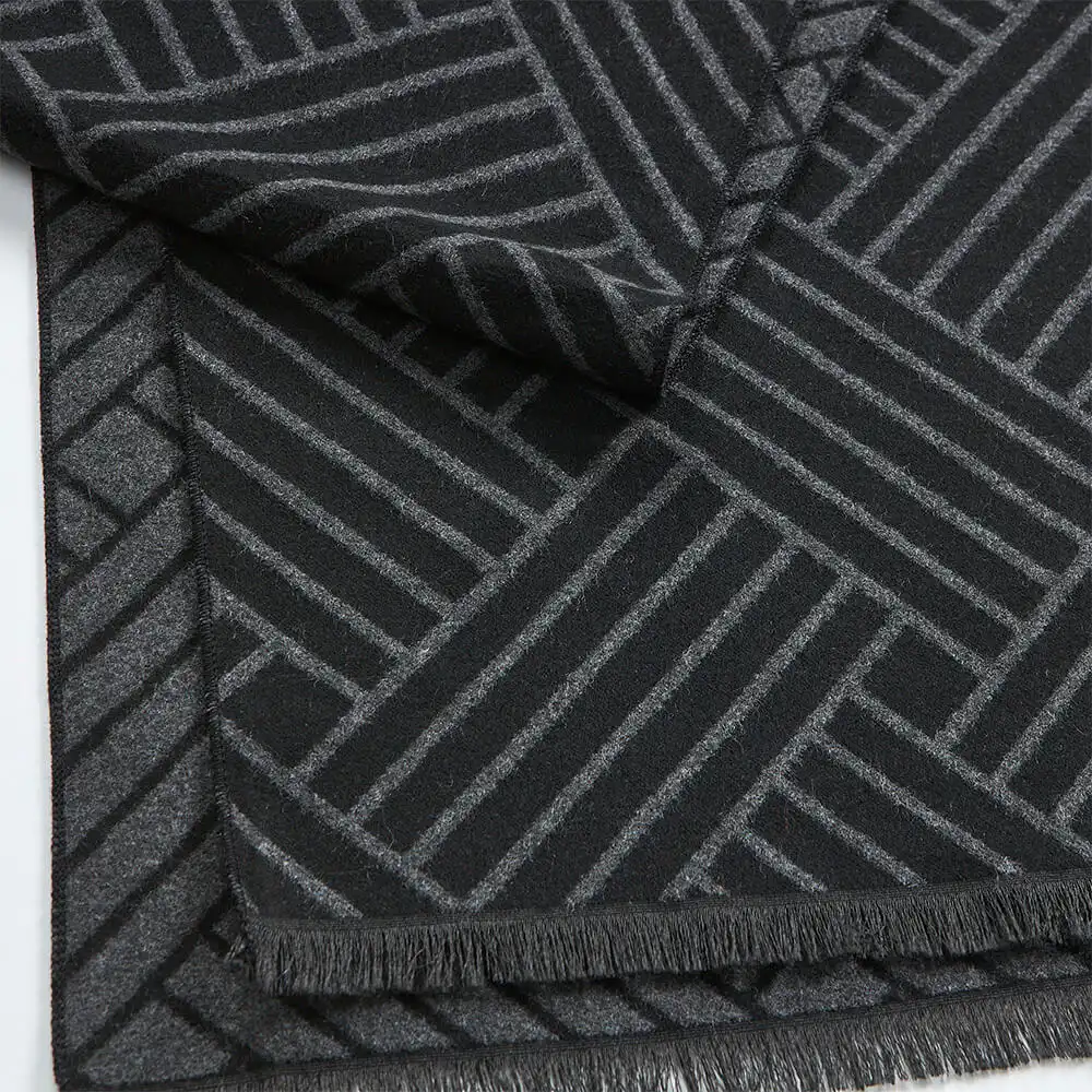 VERDE ΑΝΔΡΙΚΟ ΚΑΣΚΟΛ ΒΙΣΚΟΖ  185*33cm 59-0021 ΜΑΥΡΟ