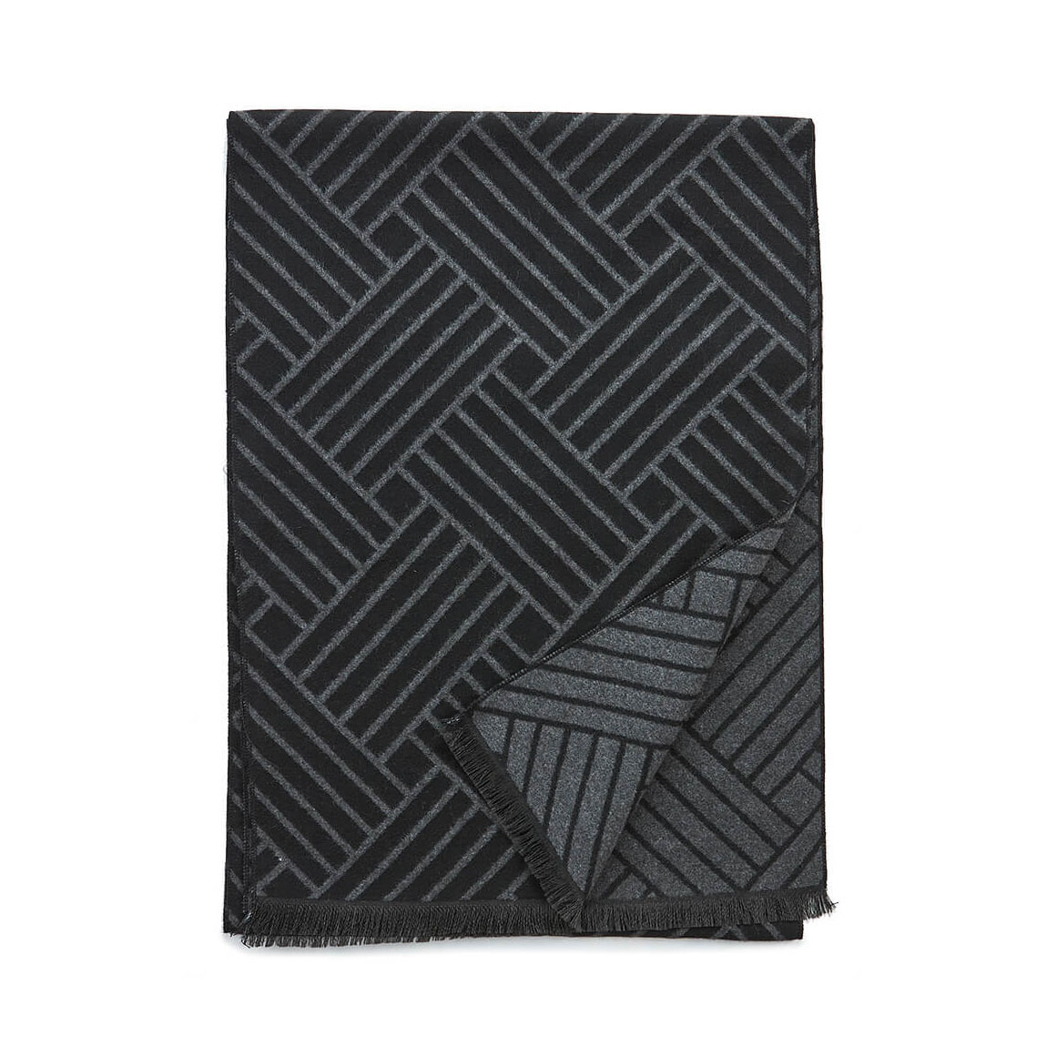 VERDE ΑΝΔΡΙΚΟ ΚΑΣΚΟΛ ΒΙΣΚΟΖ  185*33cm 59-0021 ΜΑΥΡΟ