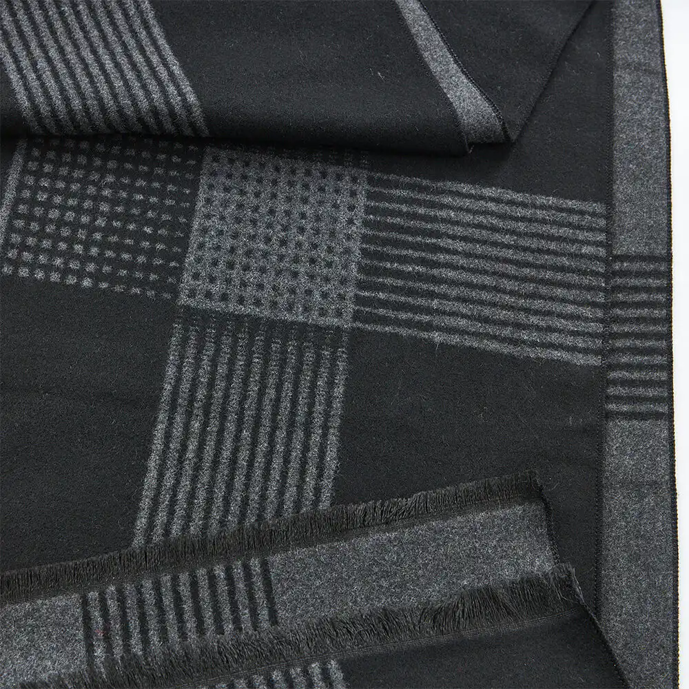 VERDE ΑΝΔΡΙΚΟ ΚΑΣΚΟΛ ΒΙΣΚΟΖ  185*33cm59-0022 ΜΑΥΡΟ