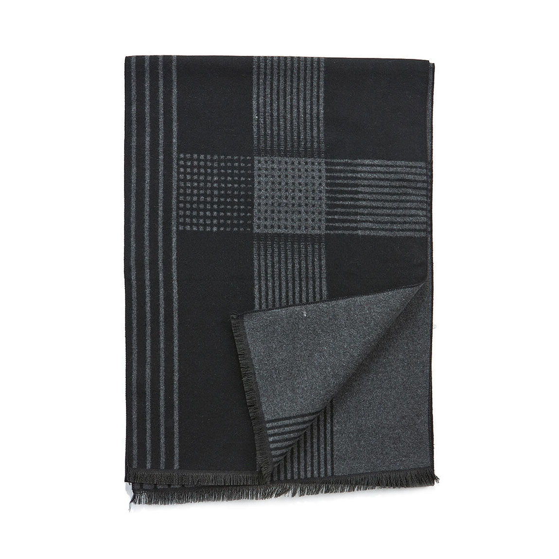 VERDE ΑΝΔΡΙΚΟ ΚΑΣΚΟΛ ΒΙΣΚΟΖ  185*33cm59-0022 ΜΑΥΡΟ