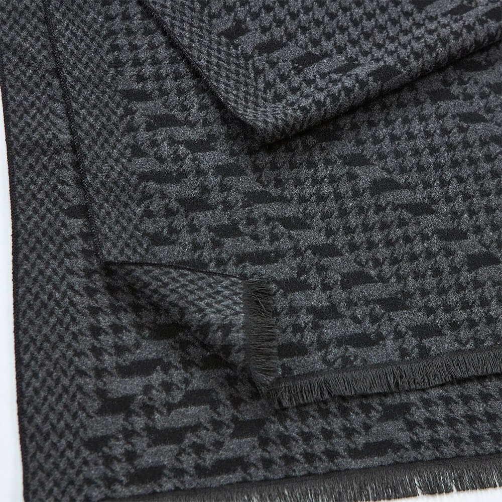 VERDE ΑΝΔΡΙΚΟ ΚΑΣΚΟΛ ΒΙΣΚΟΖ  185*33cm 59-0024 ΜΑΥΡΟ