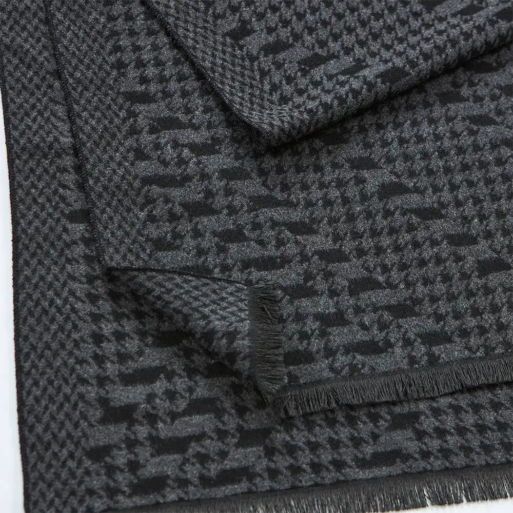 VERDE ΑΝΔΡΙΚΟ ΚΑΣΚΟΛ ΒΙΣΚΟΖ  185*33cm 59-0024 ΜΑΥΡΟ