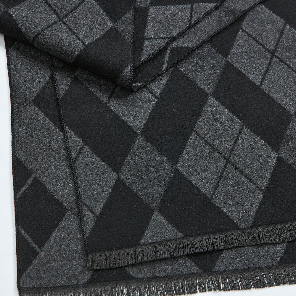 VERDE ΑΝΔΡΙΚΟ ΚΑΣΚΟΛ ΒΙΣΚΟΖ  185*33cm 59-0026 ΜΑΥΡΟ